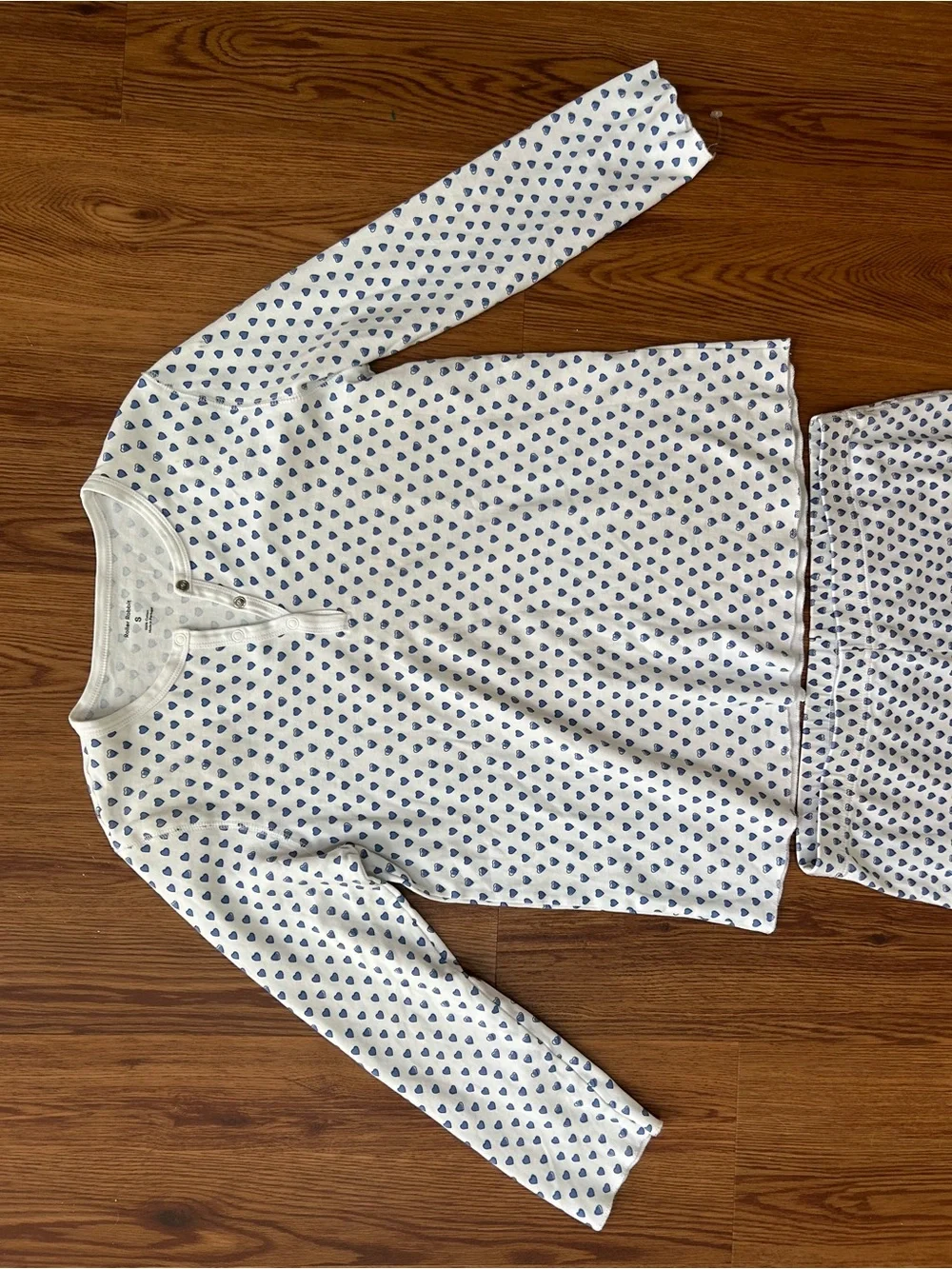 Roller Rabbit Blue Heart Pajama Set Like New!